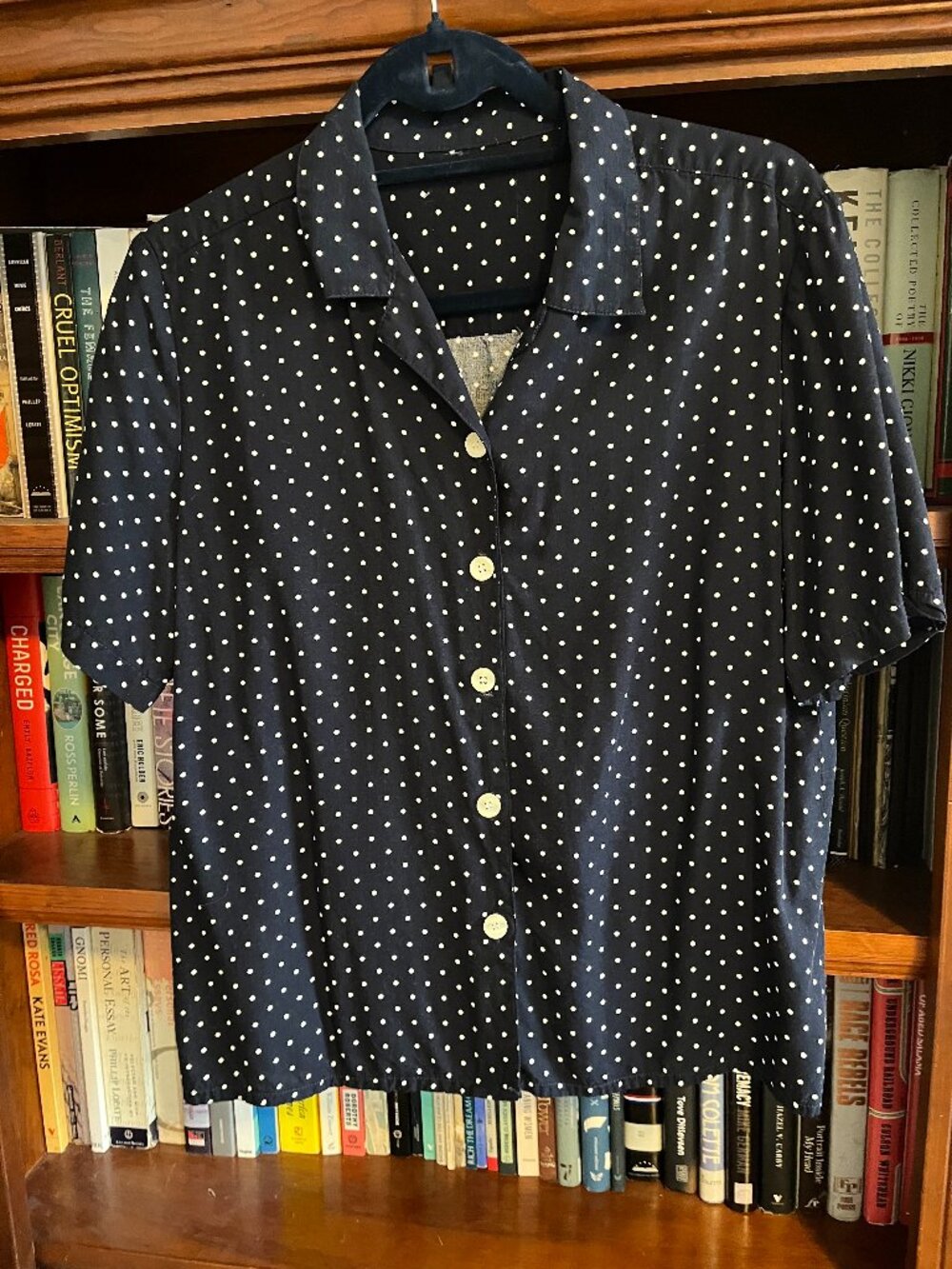 Women's Cotton Polka Dot Blouse